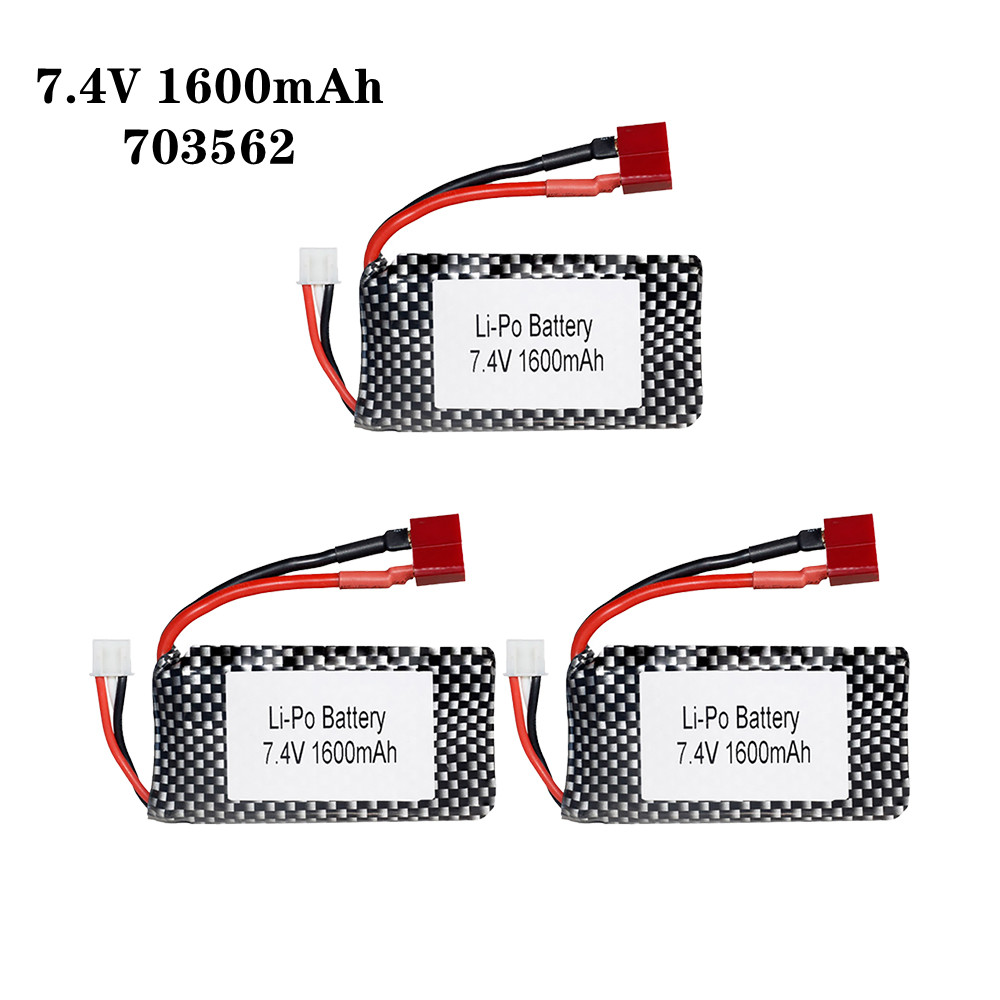 Rc Helicopter Coaxial - 1/2/3pcs/Lot 7.4v 1600mah 703562 25C Lipo